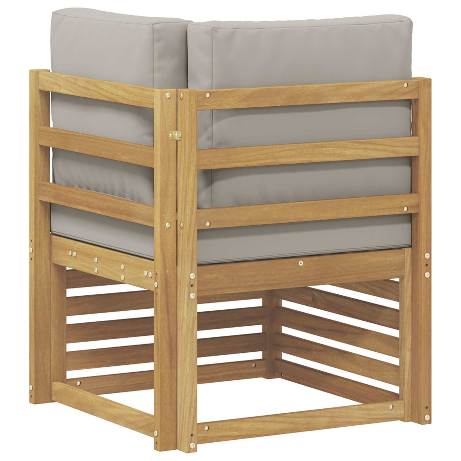 Buiten Hoek Sofa Massief Acaciahout Wit image 5
