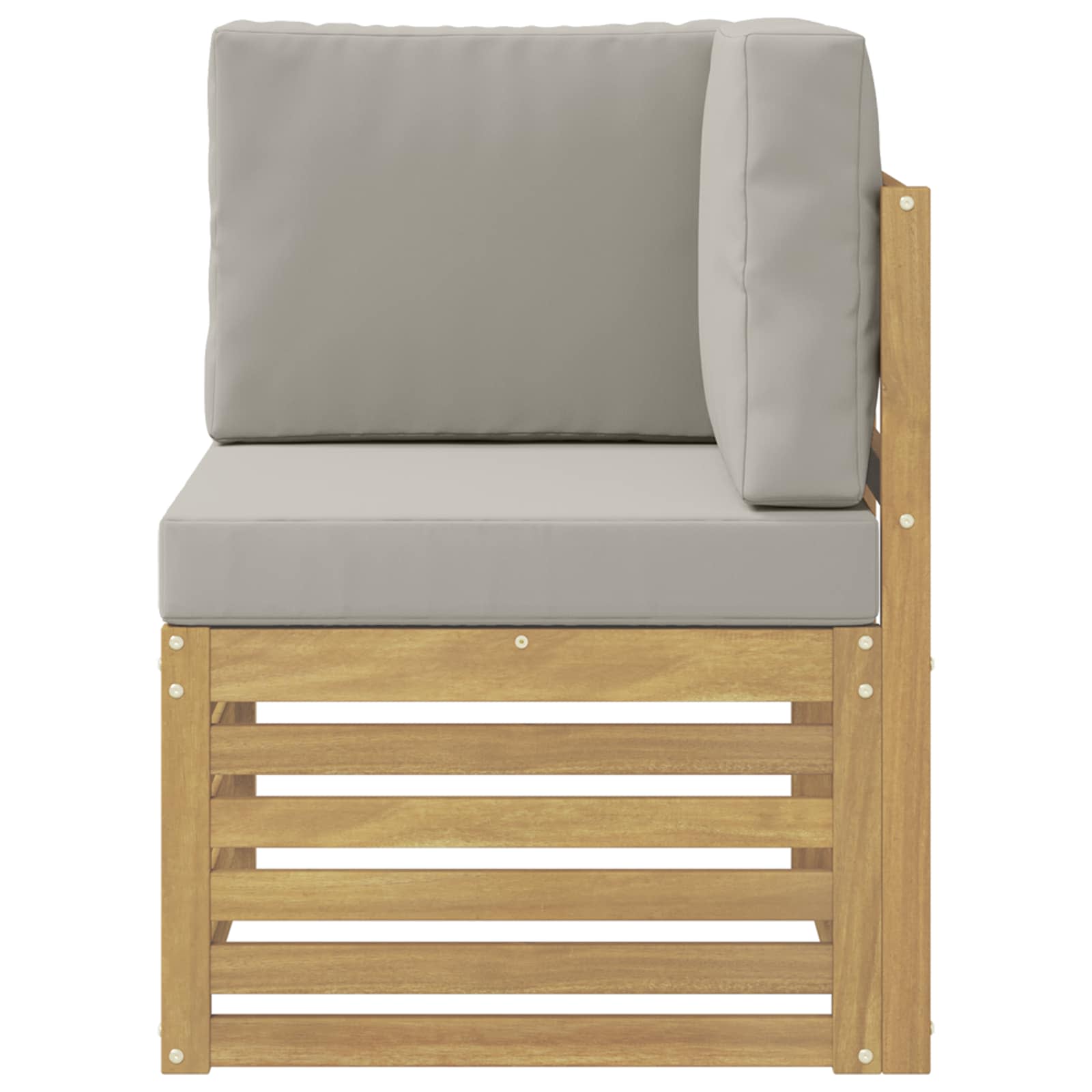 Buiten Hoek Sofa Massief Acaciahout Wit image 3