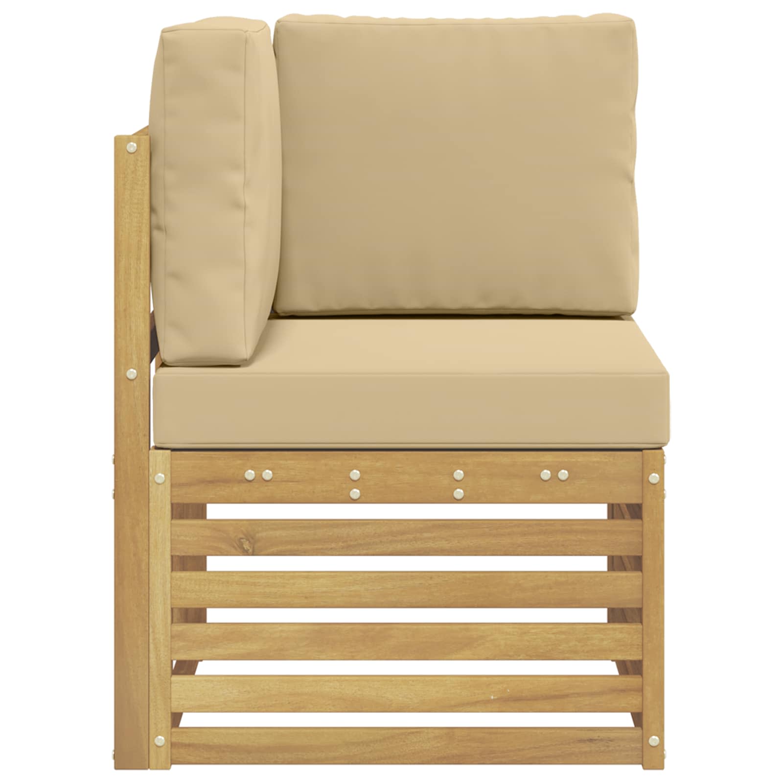 Buiten Hoek Sofa Massief Acaciahout Wit image 4