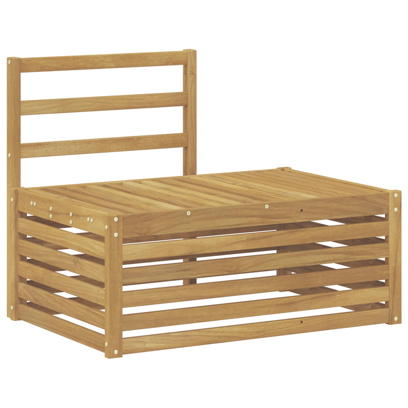 Buiten bankenset Wit 91 x 63 x 73 cm Massief Acaciahout image 2