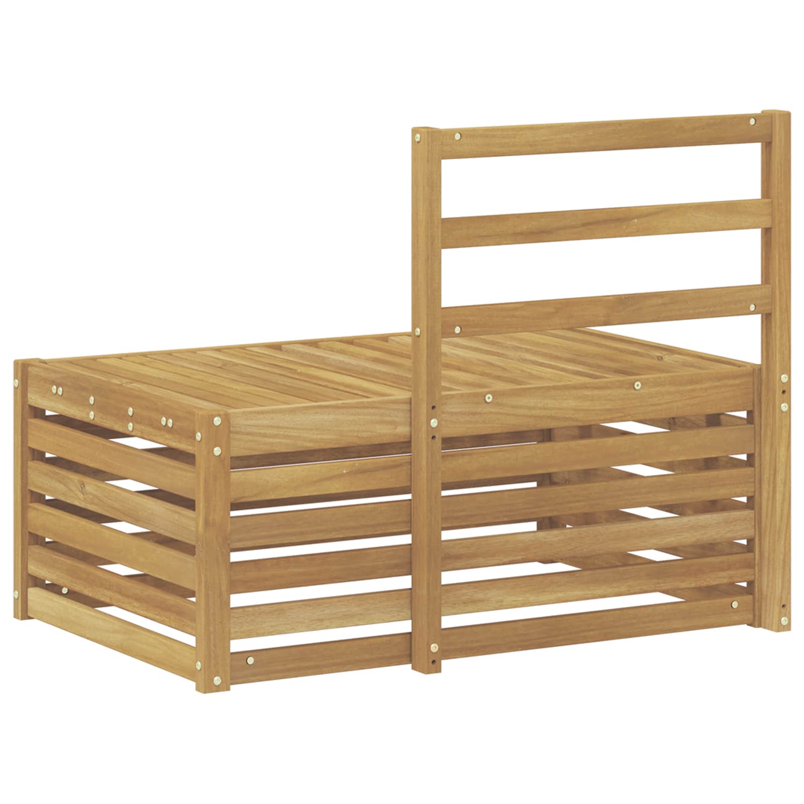 Buiten bankenset Wit 91 x 63 x 73 cm Massief Acaciahout image 5
