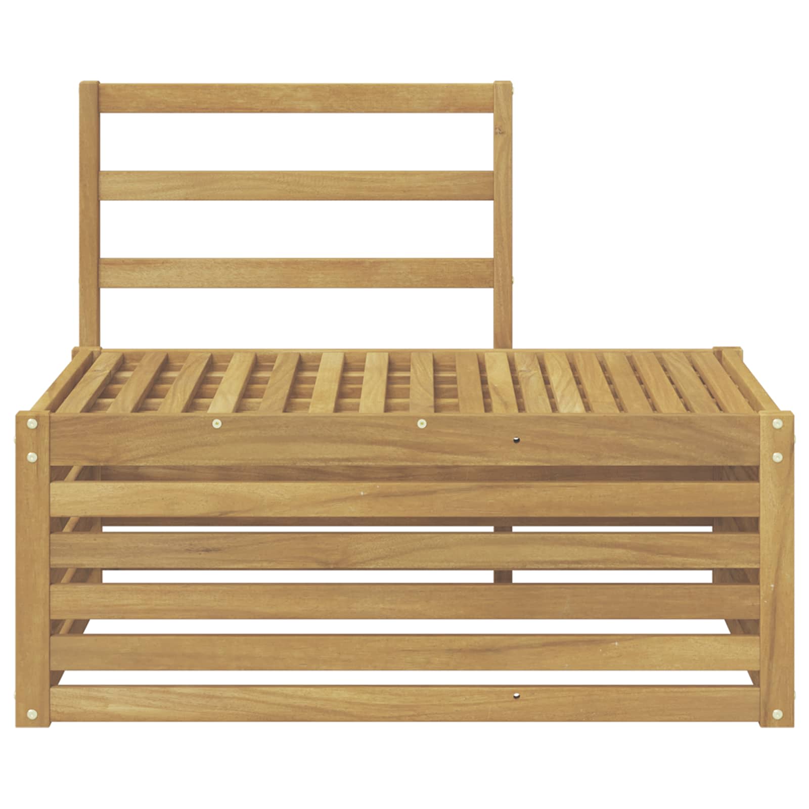 Buiten bankenset Wit 91 x 63 x 73 cm Massief Acaciahout image 3