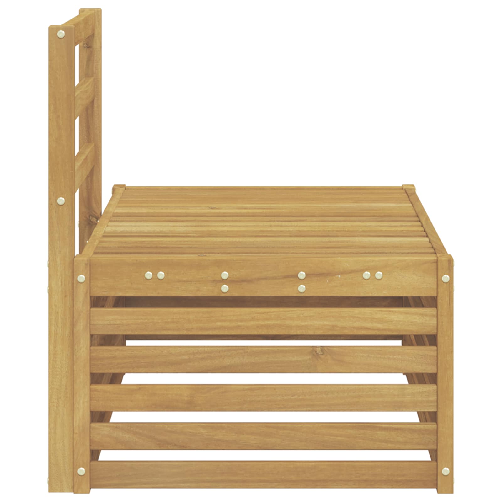 Buiten bankenset Wit 91 x 63 x 73 cm Massief Acaciahout image 4