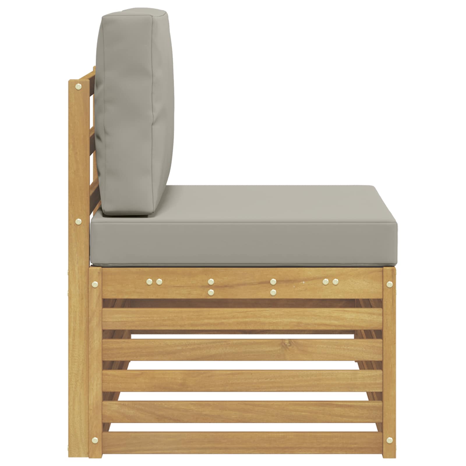 Buiten Eind Sofa Massief Acaciahout Wit image 4