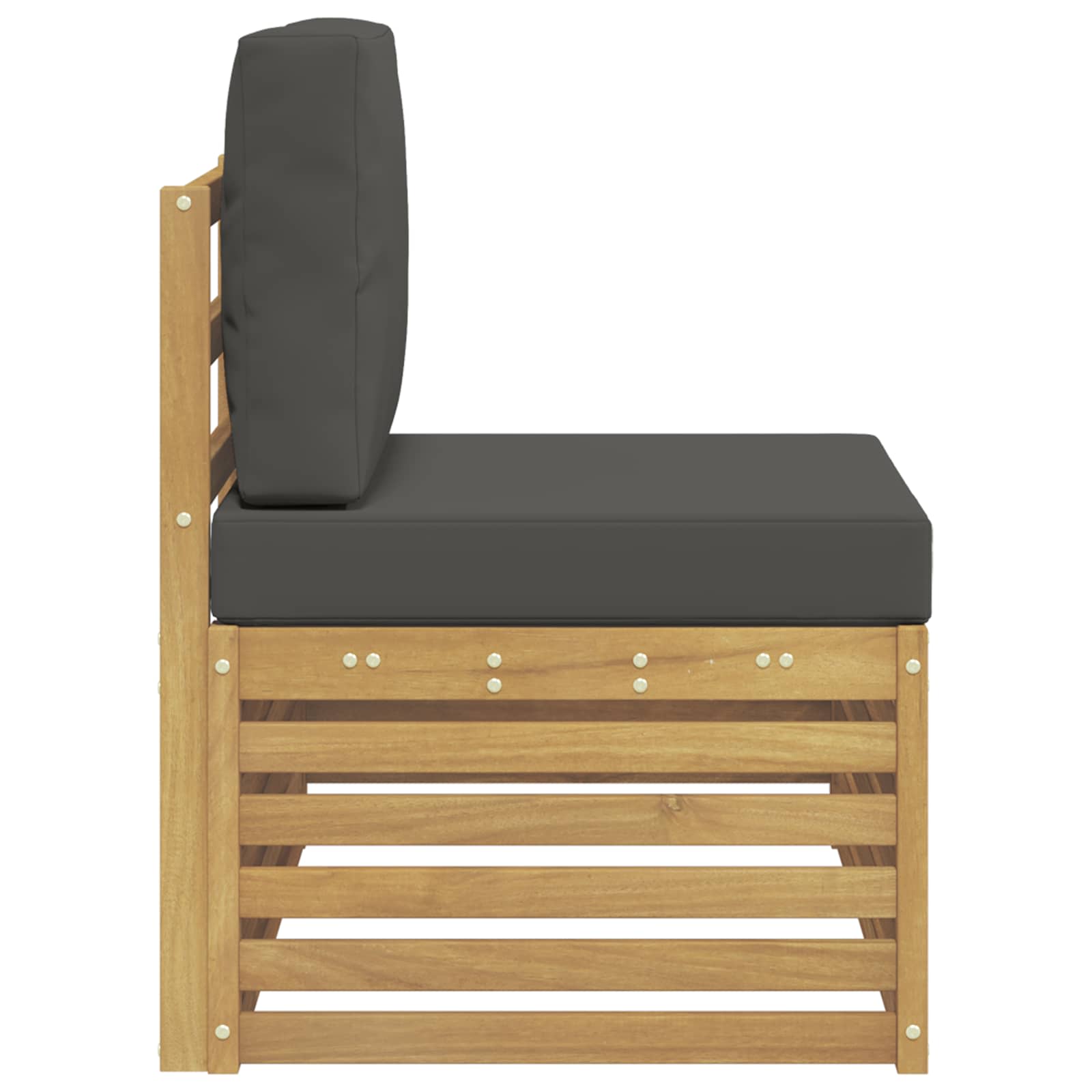 Buiten Eindbank Wit 91 x 63 x 73 cm Massief Acaciahout image 4