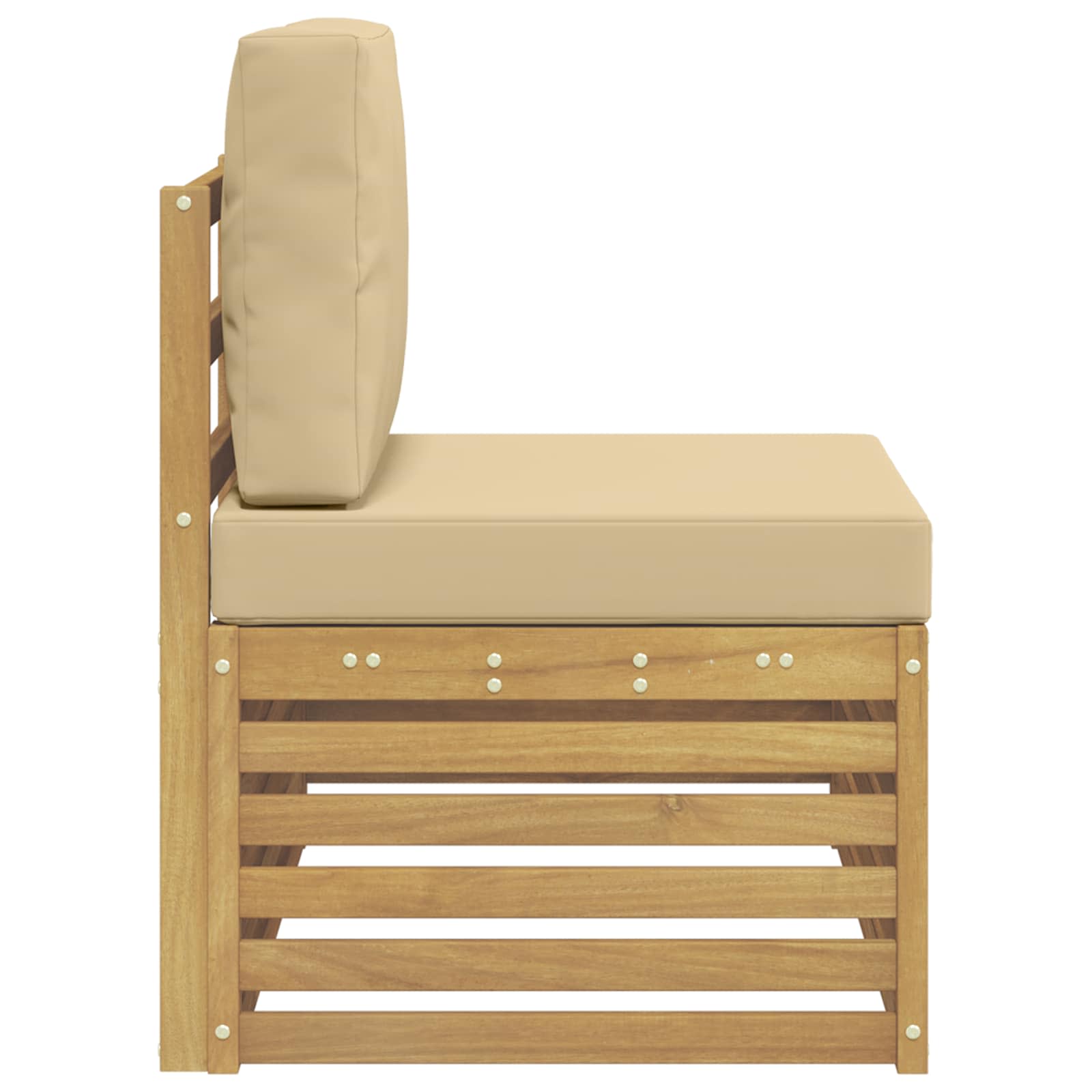 Buiten Eindbank Wit 91 x 63 x 73 cm Massief Acaciahout image 4
