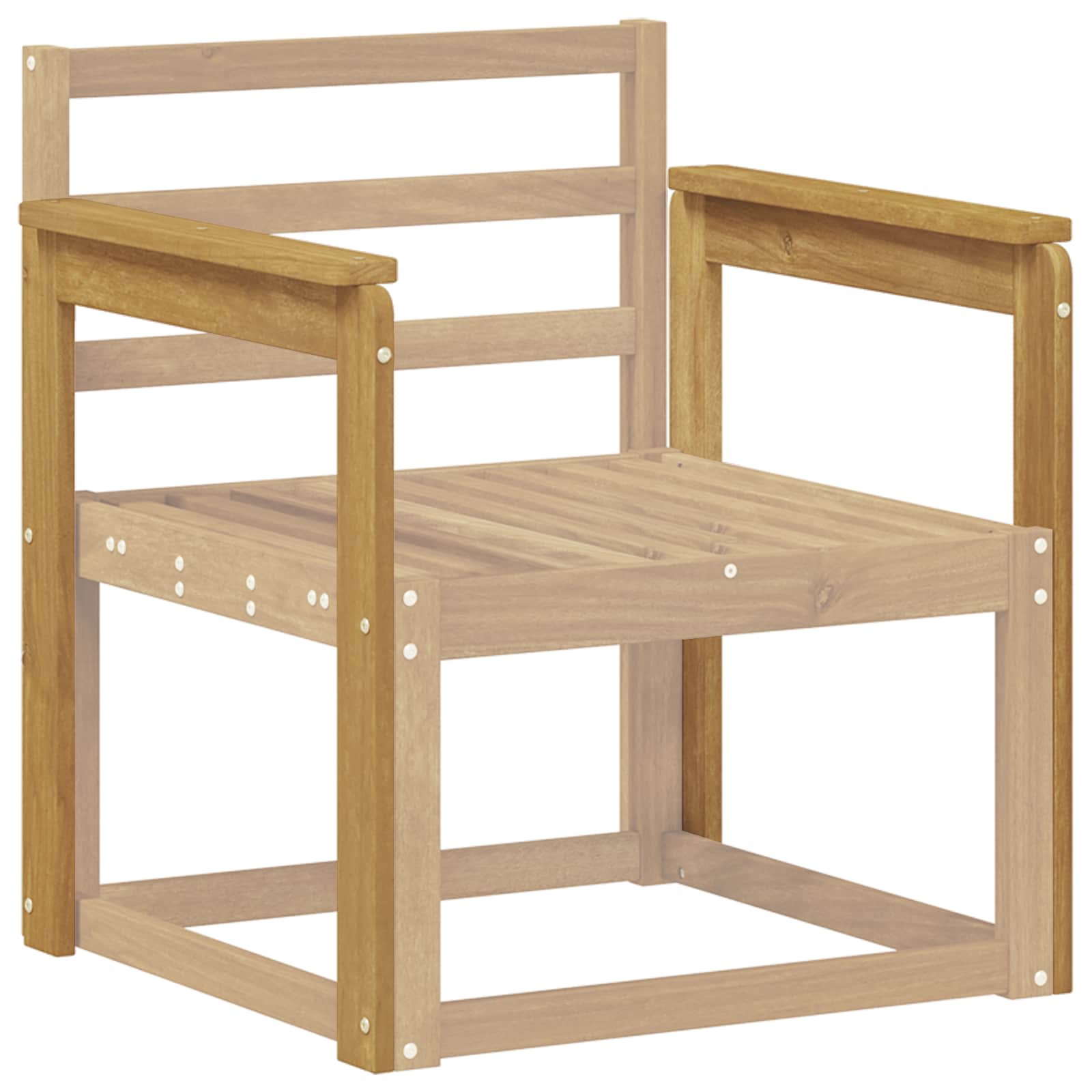 Armleuningen Module 2 pcs Wit 59 x 6 x 61 cm Massief Acaciahout image 3