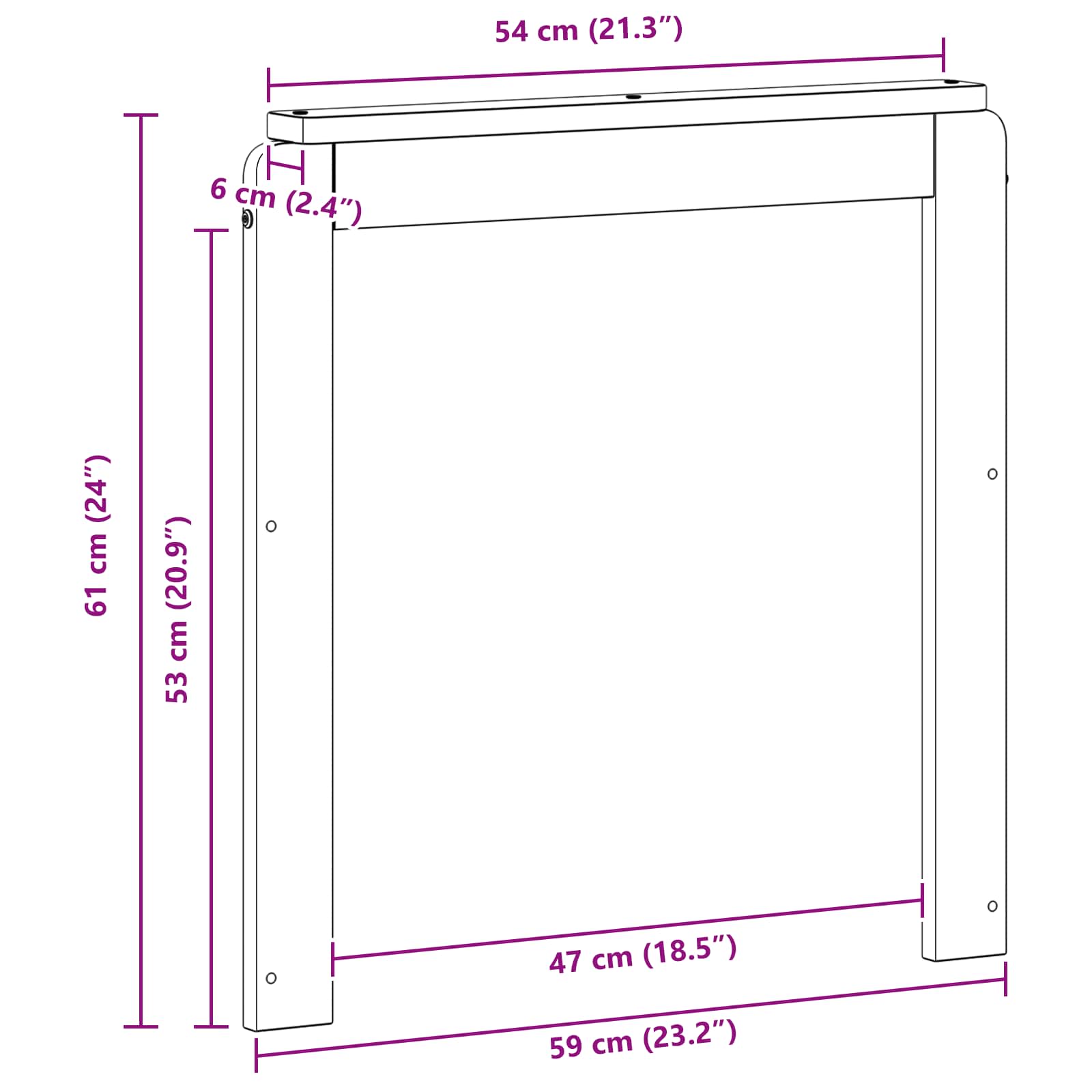 Armleuningen Module 2 pcs Wit 59 x 6 x 61 cm Massief Acaciahout image 9