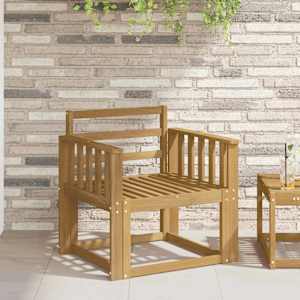 Modul naslonjal 2 pcs Bela 60 x 6 x 61 cm Masiven les akacije