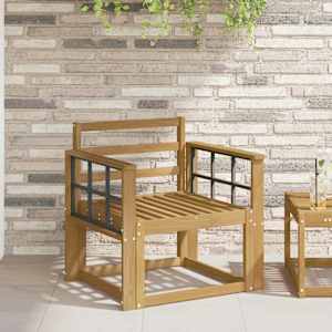 Modul naslonjal 2 pcs Bela 60 x 6 x 61 cm Masiven les akacije