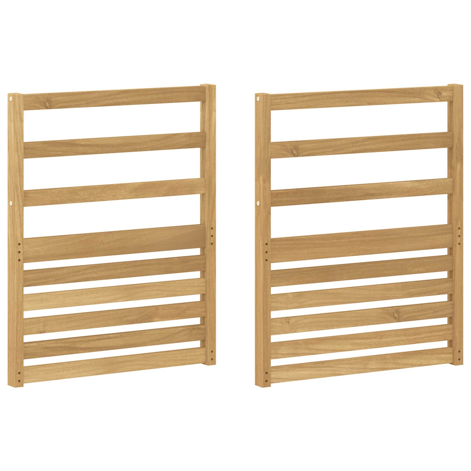 Armleuningen Module 2 pcs Wit 59 x 4 x 73 cm Massief Acaciahout image 2