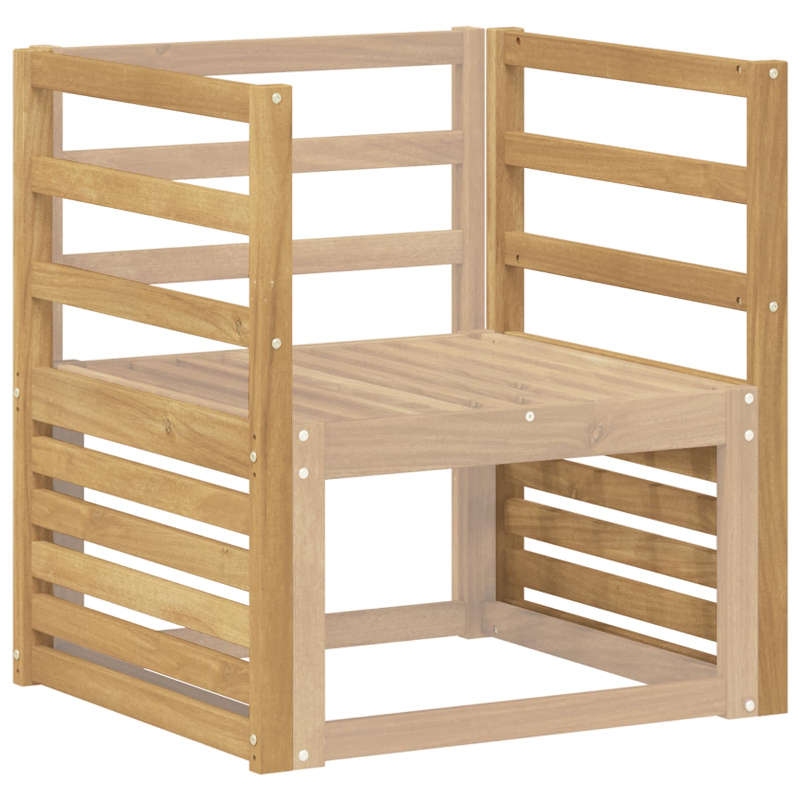 Armleuningen Module 2 pcs Wit 59 x 4 x 73 cm Massief Acaciahout image 3