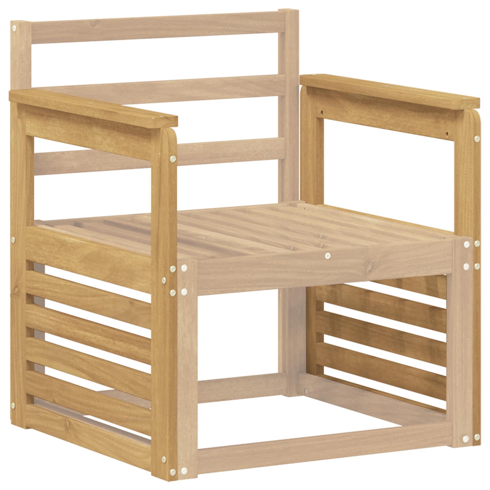 Armleuningen Module 2 pcs Wit 59 x 6 x 61 cm Massief Acaciahout image 3