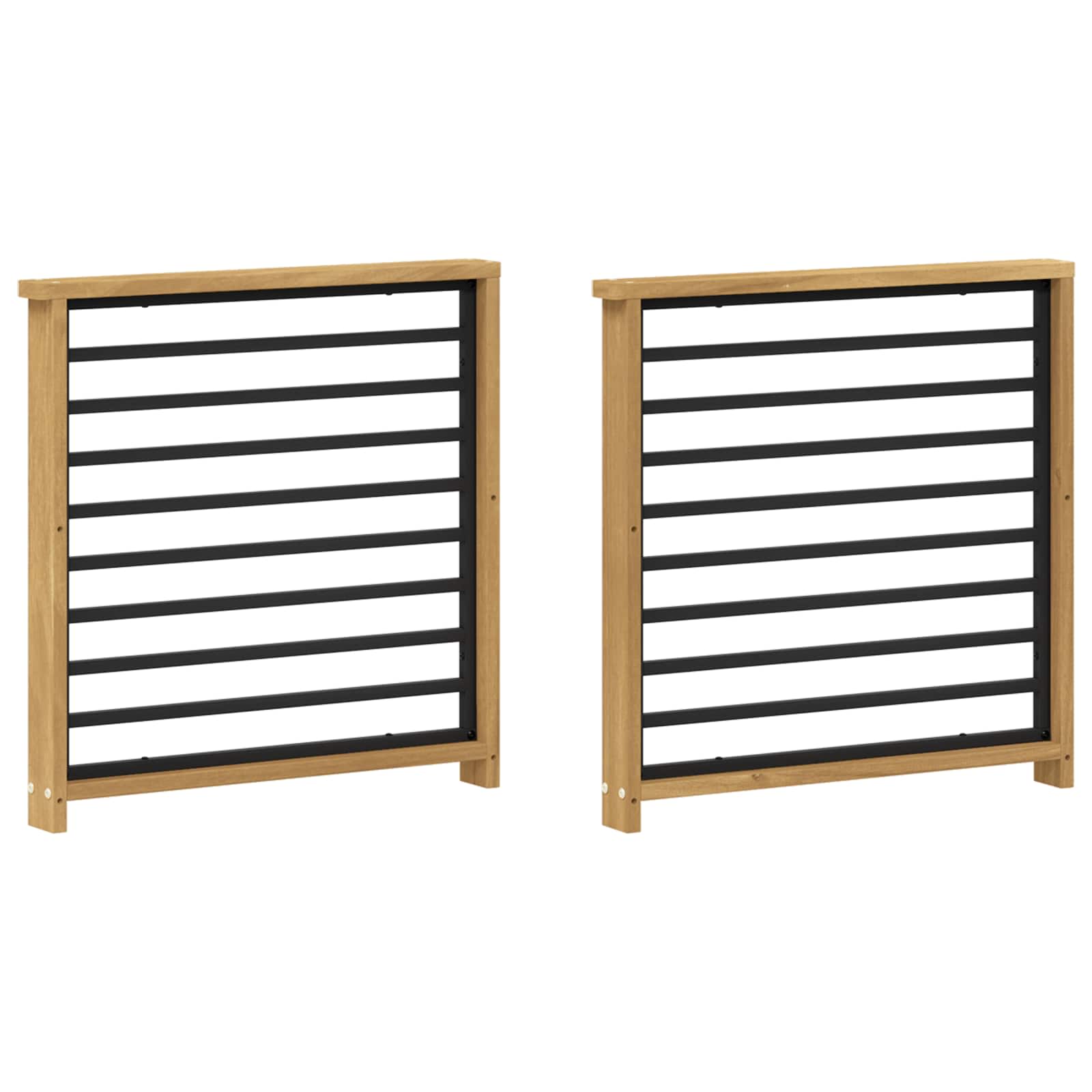 Käsinojien moduuli 2 pcs valkoinen 60 x 6 x 61 cm - Image 2