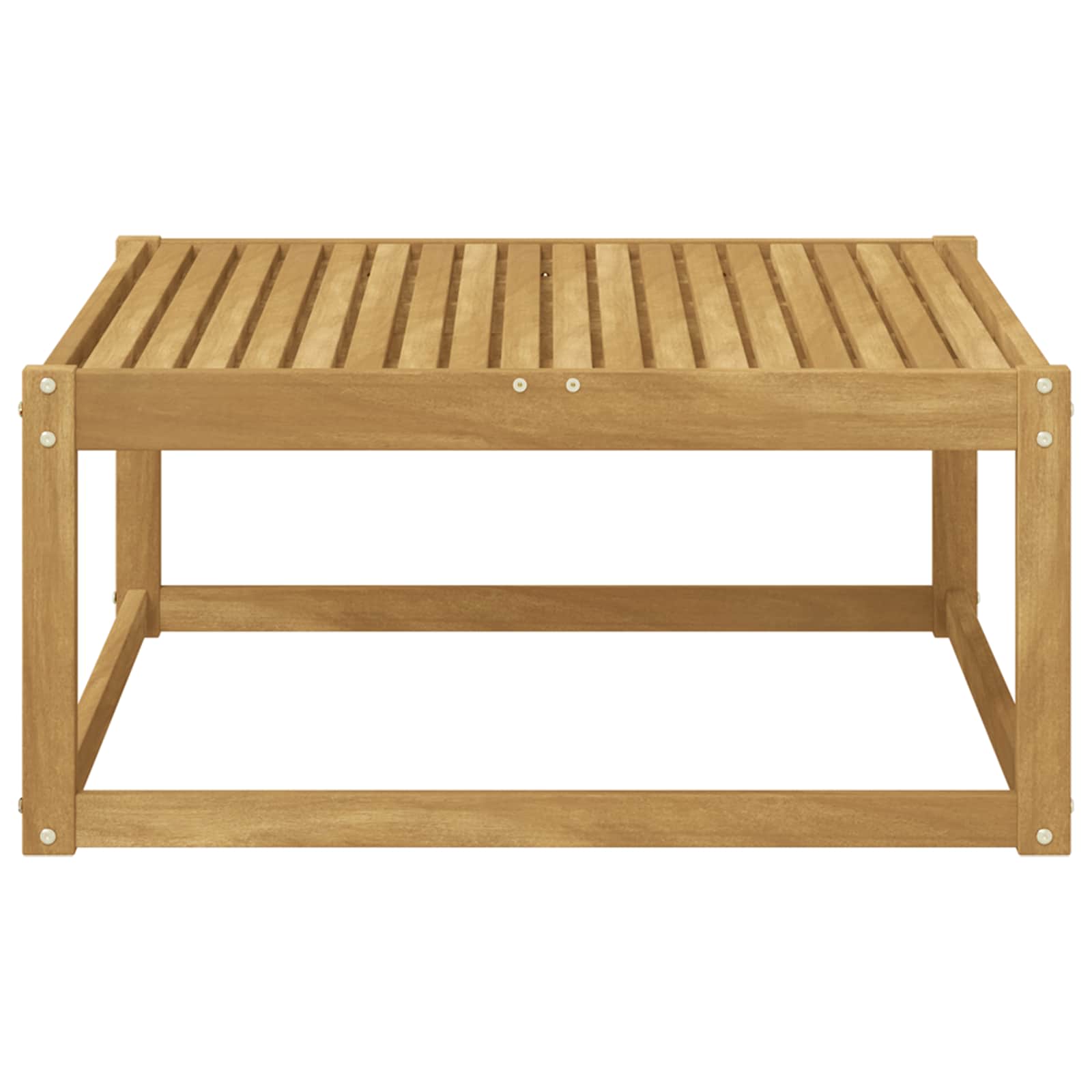 Buiten Voetenbank Massief Acaciahout Wit 79 x 79 x 37 cm image 3