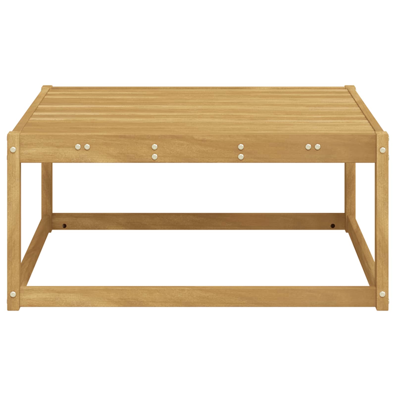 Buiten Voetenbank Massief Acaciahout Wit 79 x 79 x 37 cm image 4