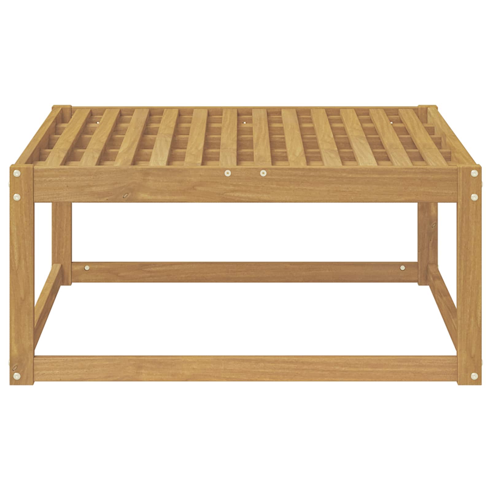 Buiten Voetenbank Massief Acaciahout Wit 79 x 79 x 37 cm image 3