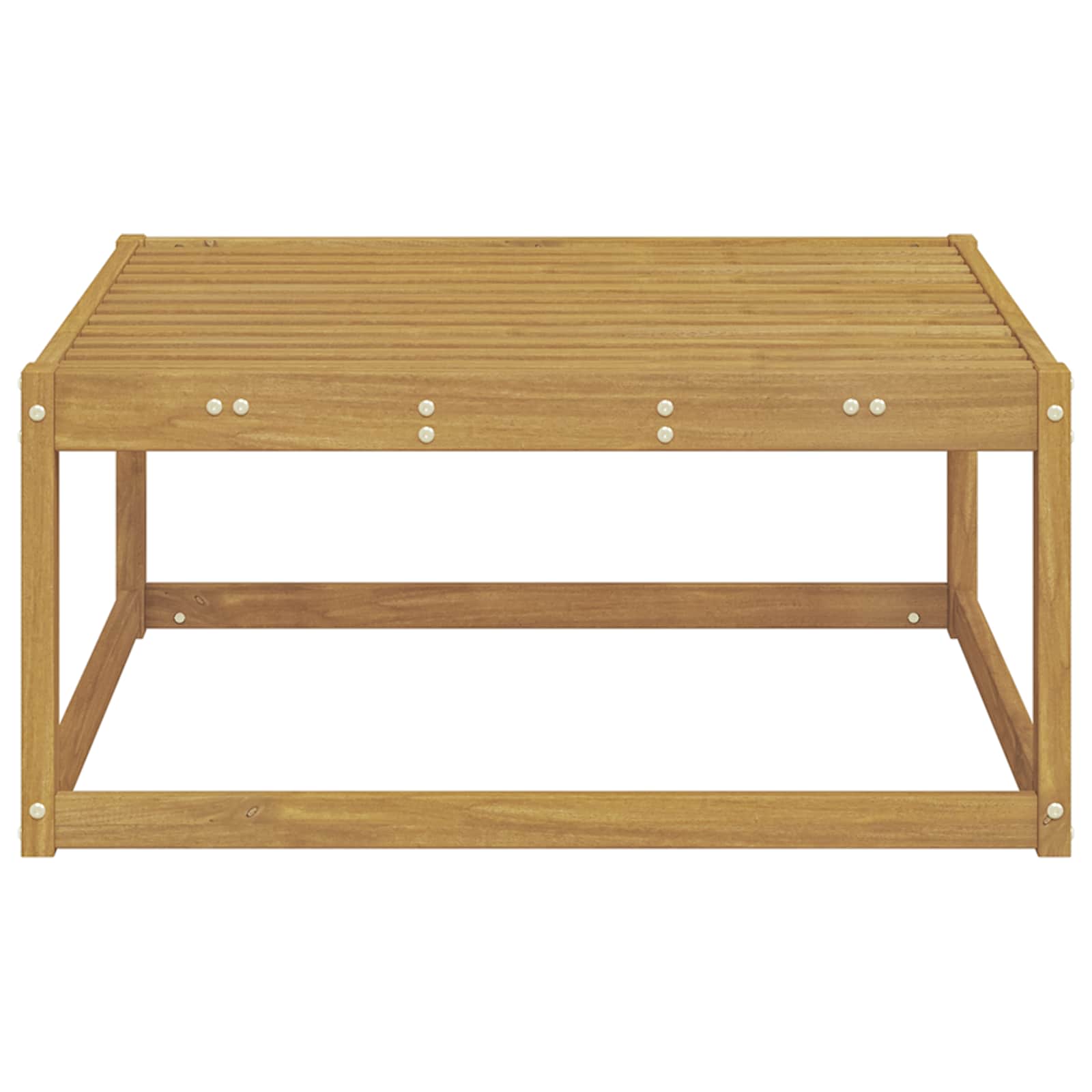 Buiten Voetenbank Massief Acaciahout Wit 79 x 79 x 37 cm image 4
