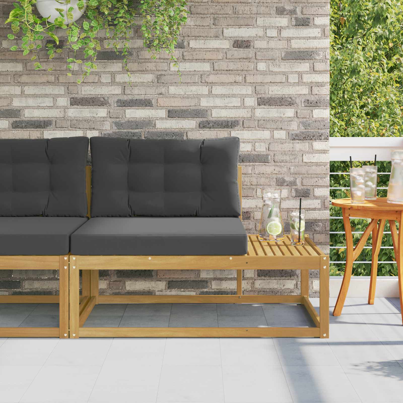 vidaXL Canapea de exterior cu pernă Alb 115 x 83 x 73 cm Poliester