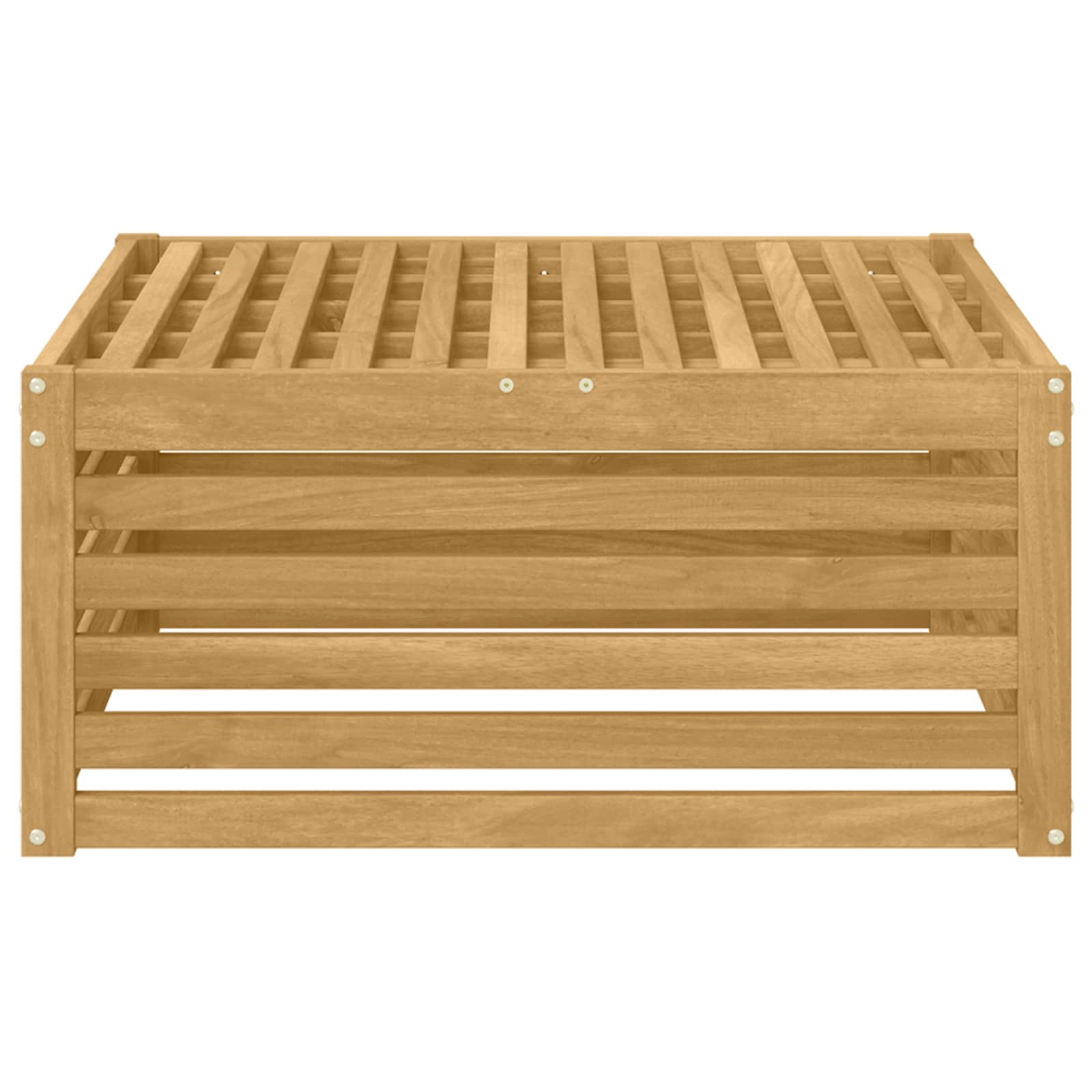 Buiten Voetenbank Massief Acaciahout Wit 79 x 79 x 37 cm image 3