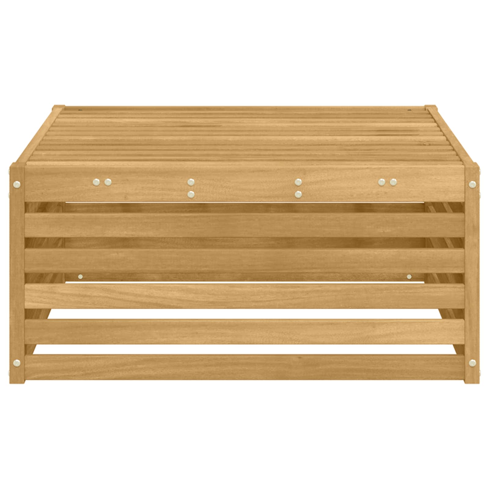 Buiten Voetenbank Massief Acaciahout Wit 79 x 79 x 37 cm image 4