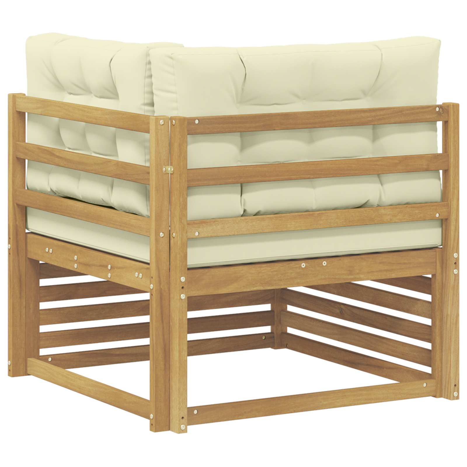 Buiten Hoek Sofa Massief Acaciahout Wit image 5