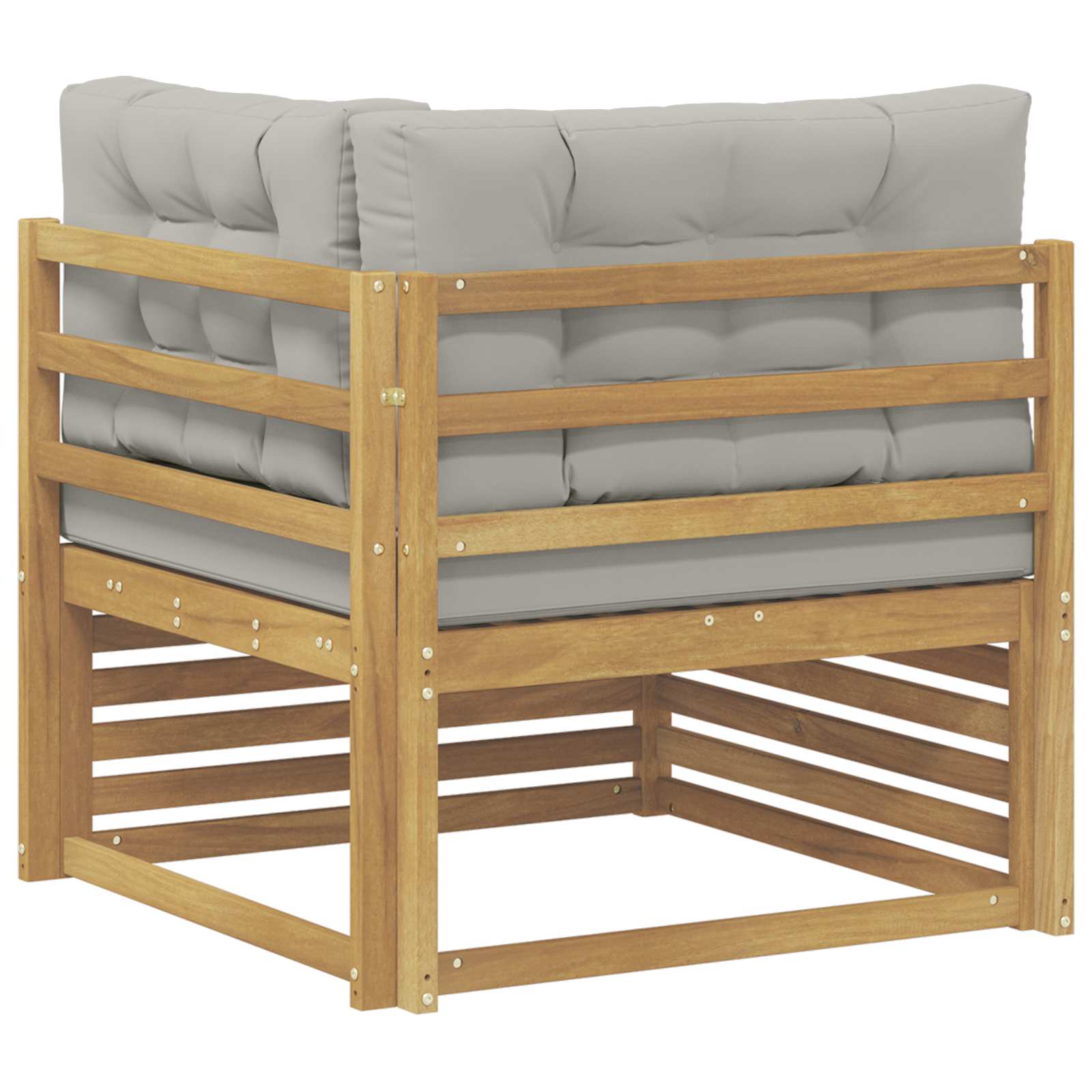 Buiten Hoek Sofa Massief Acaciahout Wit image 5