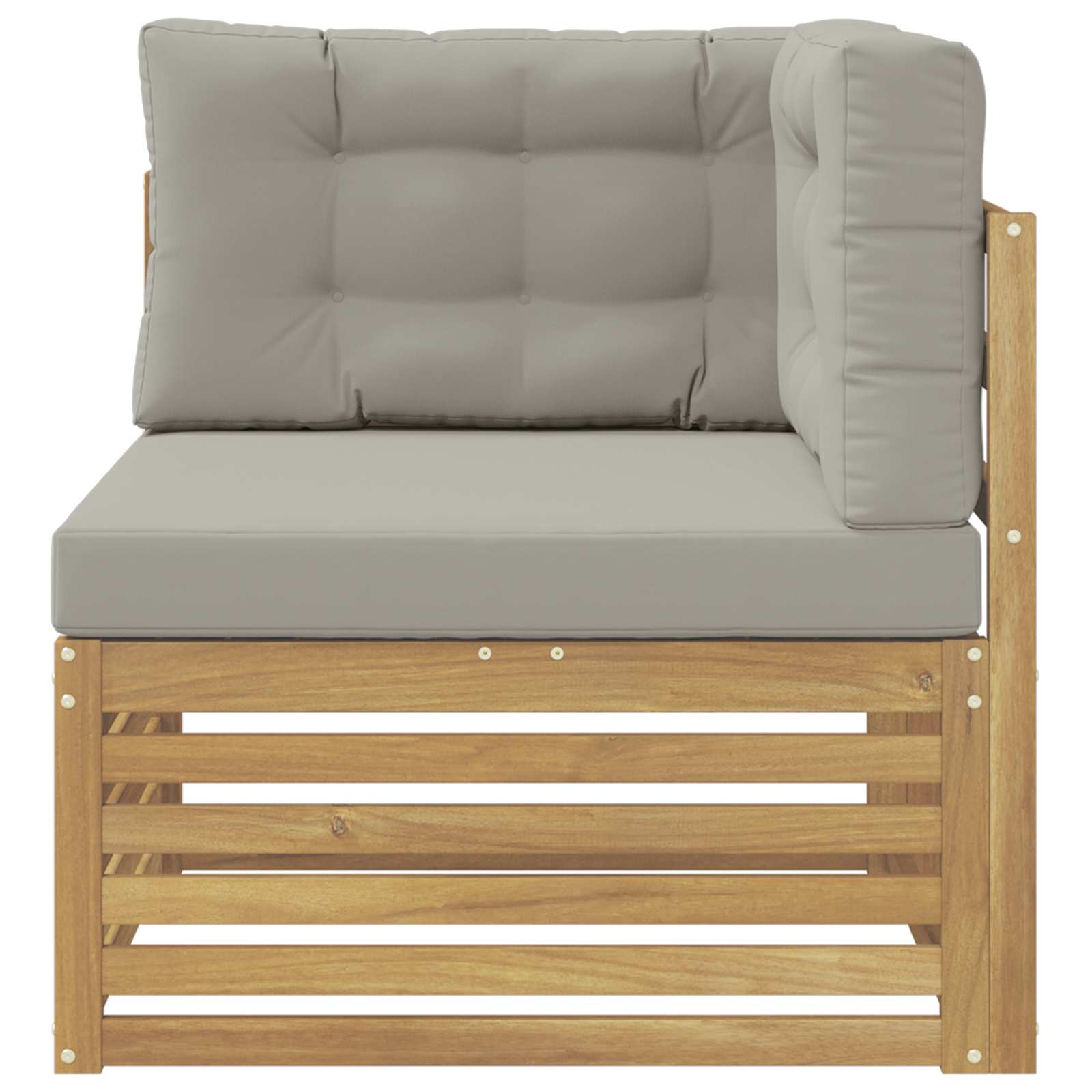 Buiten Hoek Sofa Massief Acaciahout Wit image 3