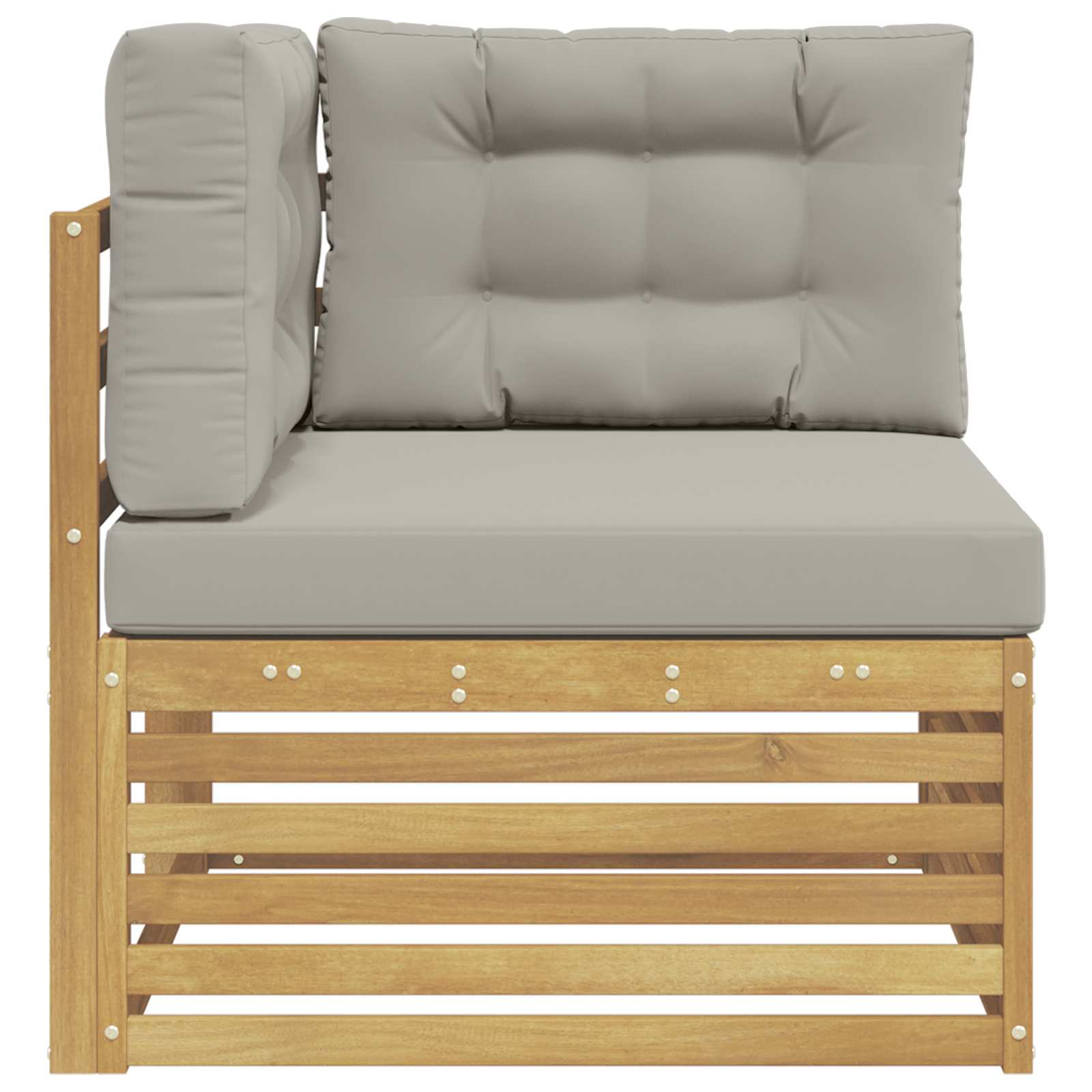 Buiten Hoek Sofa Massief Acaciahout Wit image 4