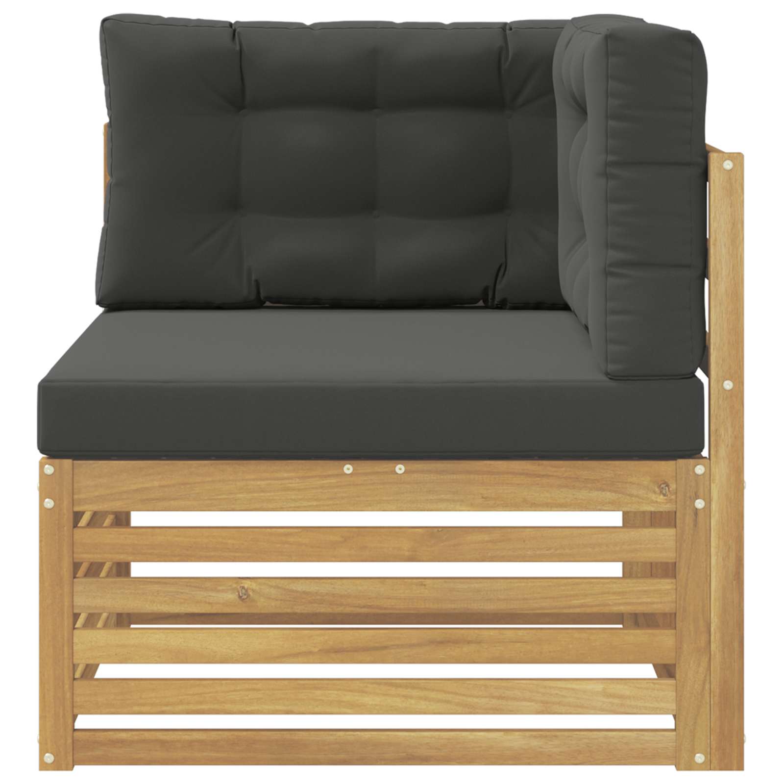 Buiten Hoek Sofa Massief Acaciahout Wit image 3
