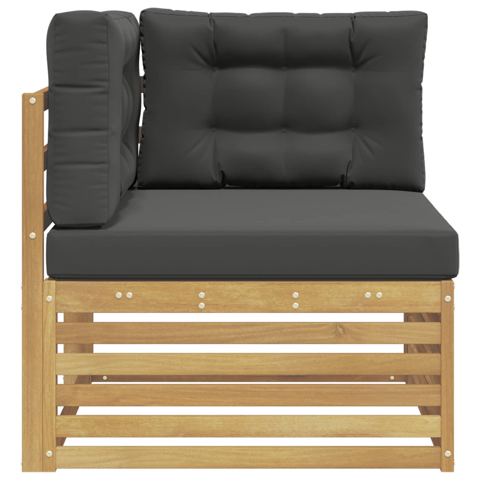 Buiten Hoek Sofa Massief Acaciahout Wit image 4