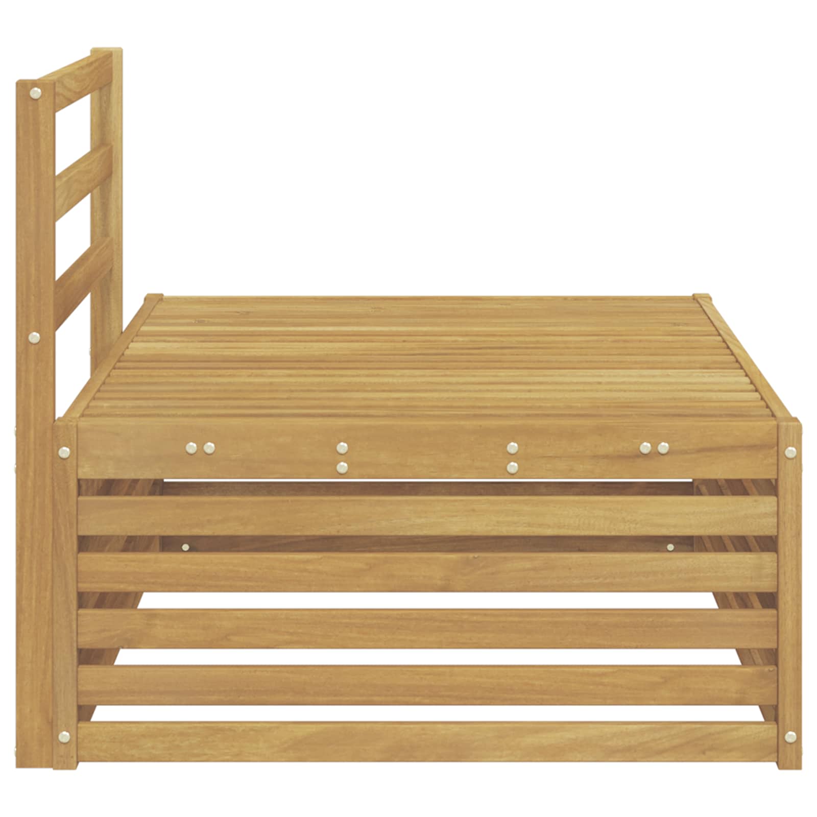 Buiten Eindbank Wit 115 x 83 x 73 cm Massief Acaciahout image 4