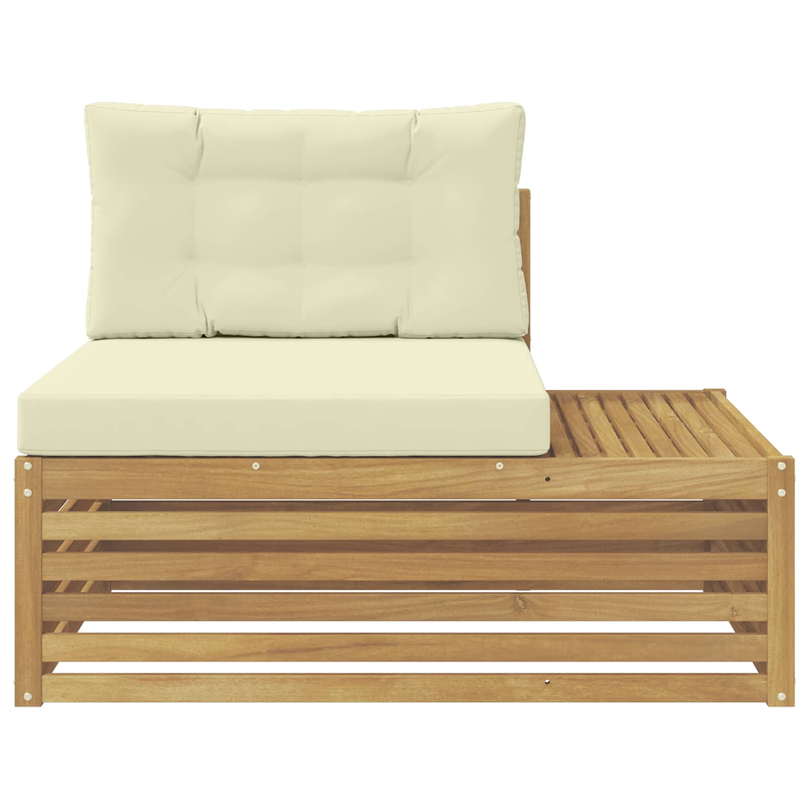 Buiten Eindbank Wit 115 x 83 x 73 cm Massief Acaciahout image 3