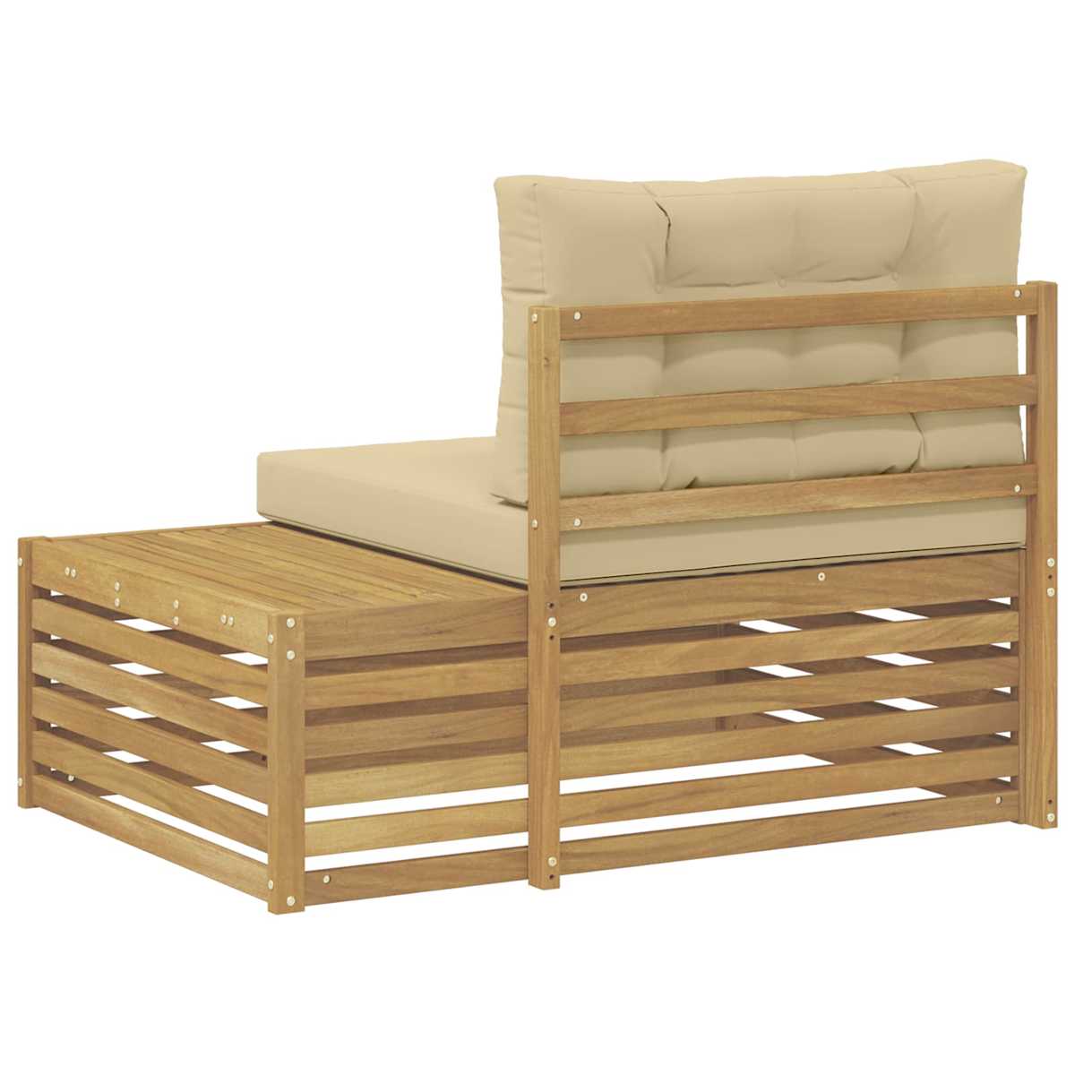 Udendørs Modulsofa 115 x 83 x 73 cm Massivt Akacietræ - Billede 5