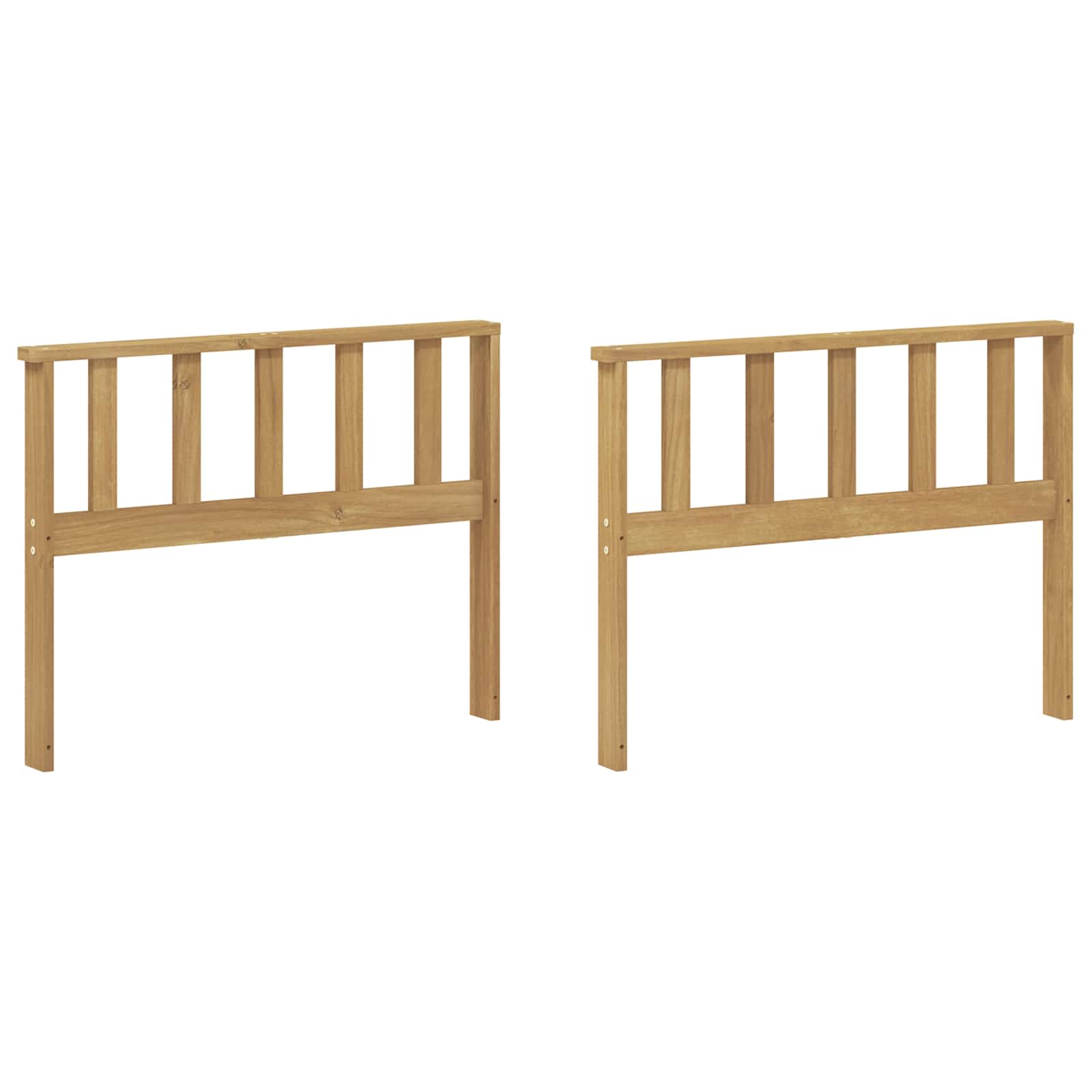 Armleuningsmodule 2 pcs Wit 80 x 6 x 61 cm Massief Acaciahout image 2