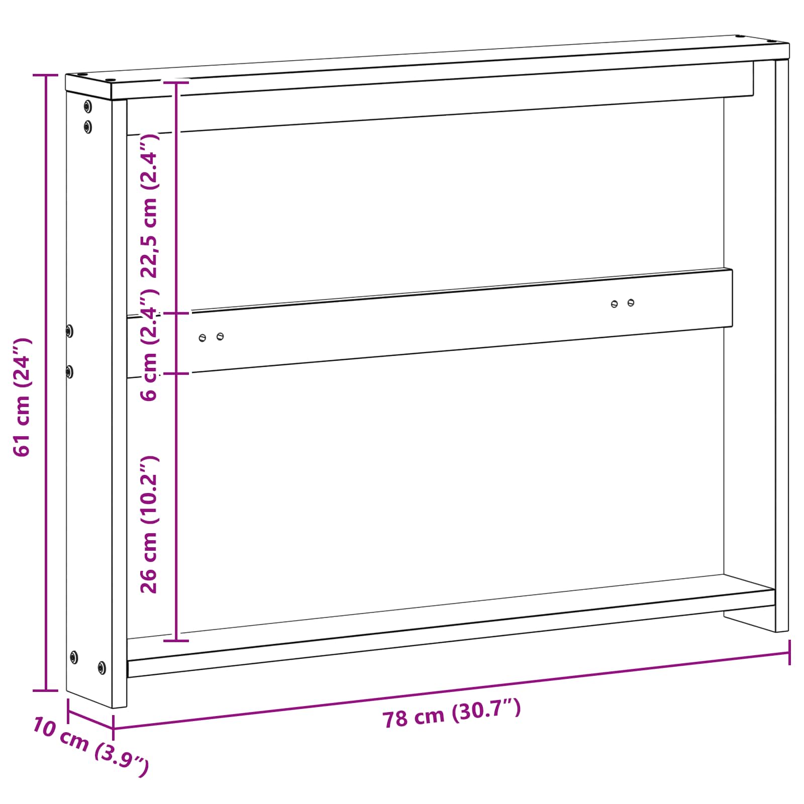 Käsinojat Moduuli 2 pcs valkoinen 78,5 x 10 x 61 cm - Image 9
