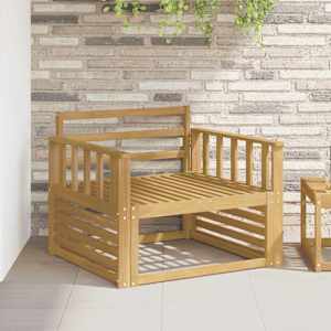 Modul naslonjal 2 pcs Bela 80 x 6 x 61 cm Masiven les akacije