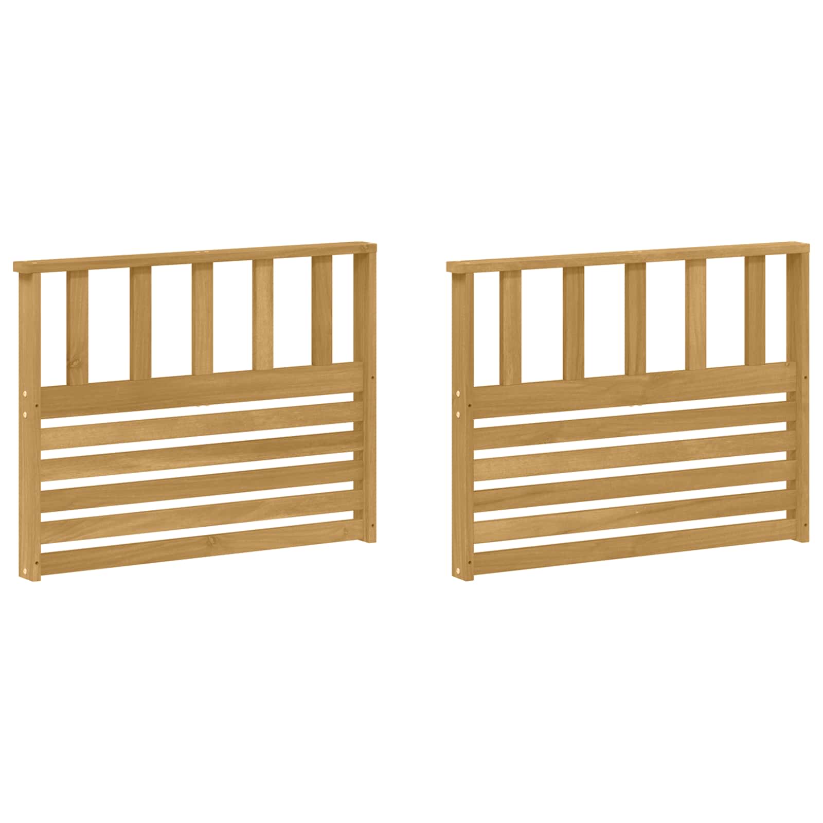 Armleuningen Module 2 pcs Wit 80 x 6 x 61 cm Massief Acaciahout image 2