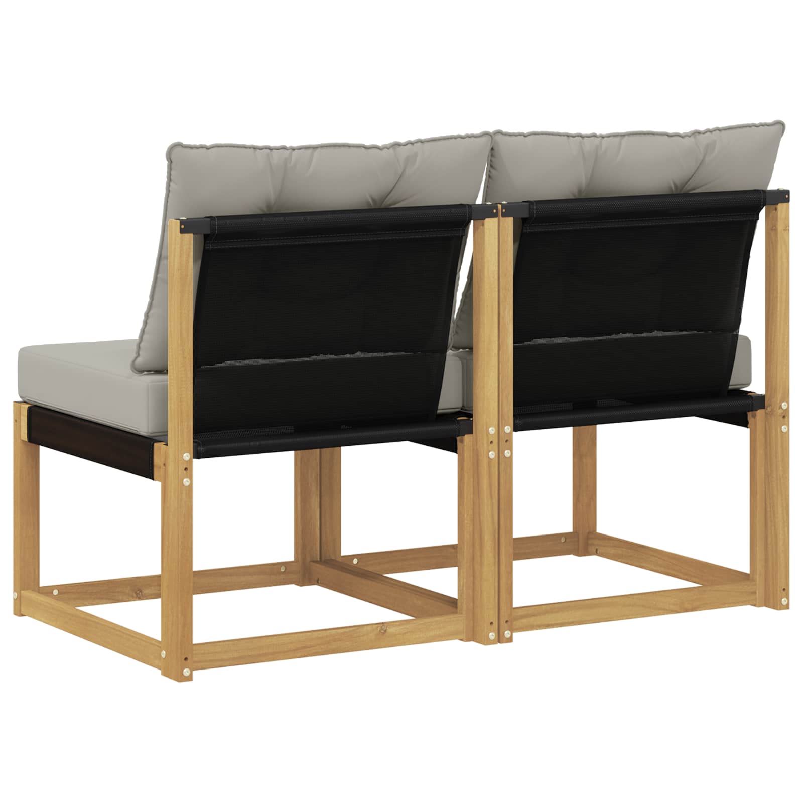 2 Stuk Buiten Midden Sofa Massief acaciahout en Textilene Stof image 6