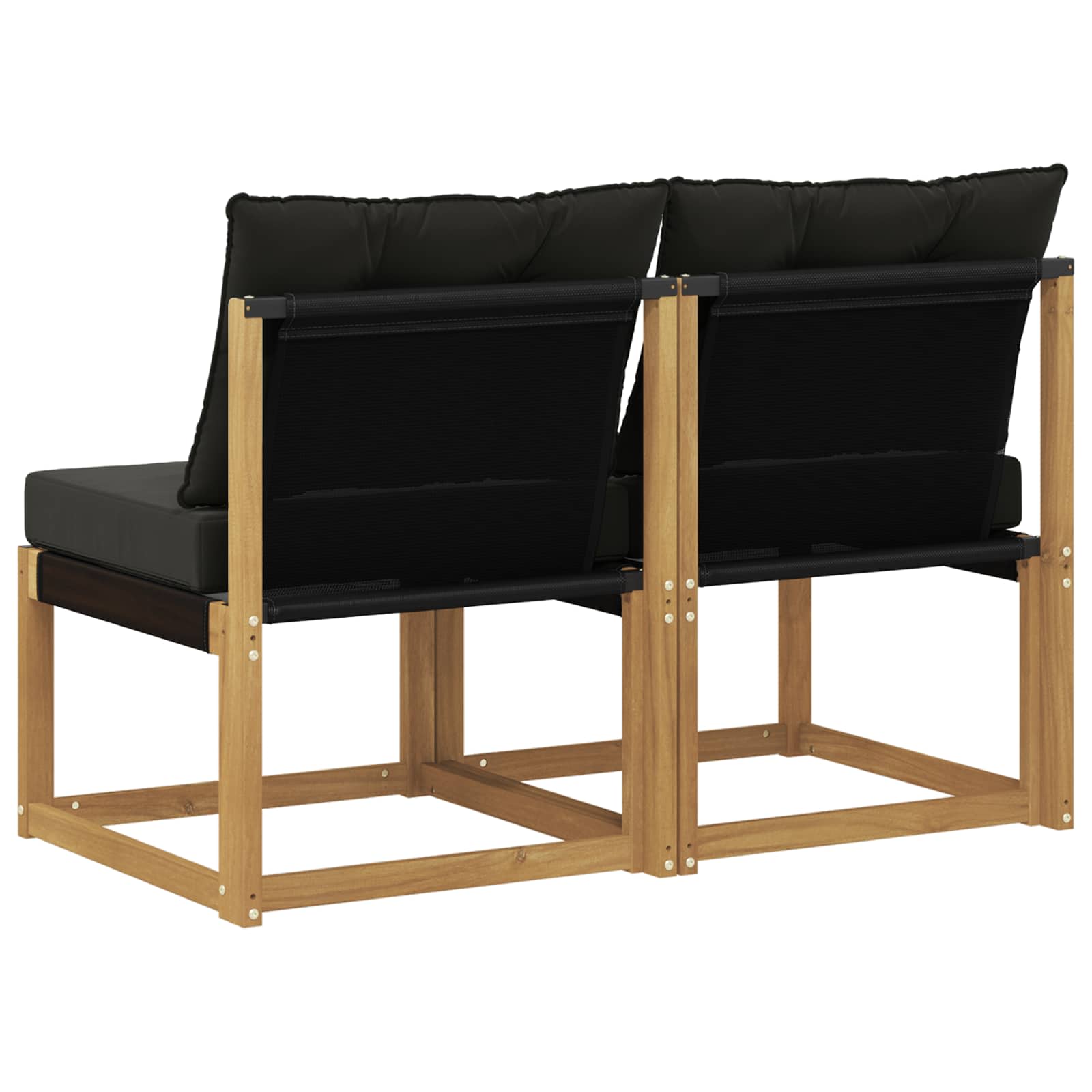 2 Stuk Buiten Midden Sofa Massief acaciahout en Textilene Stof image 6
