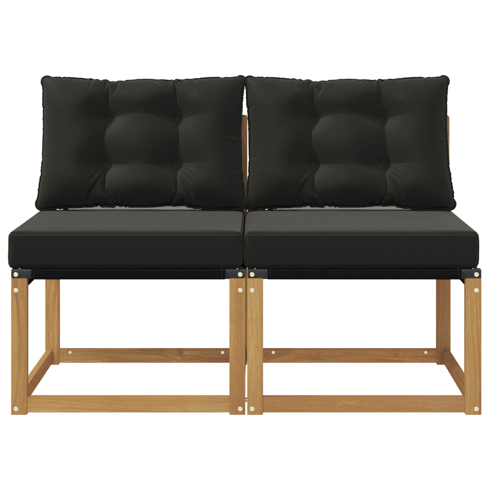 2 Stuk Buiten Midden Sofa Massief acaciahout en Textilene Stof image 4