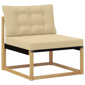 vidaXL V&auml;ljas Keskmine Diivan padjaga Valge 79 x 83 x 73 cm teras