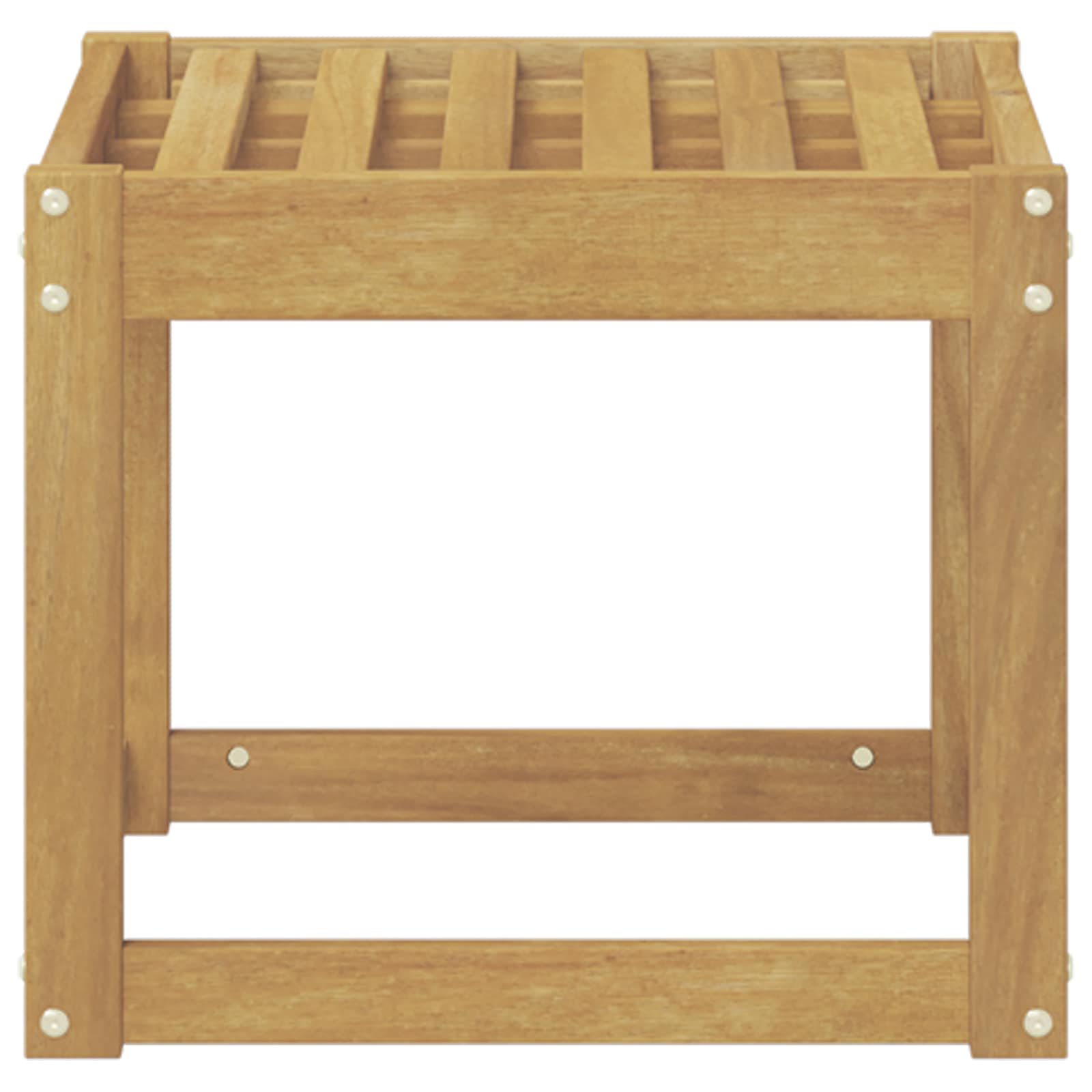 Buitenstoolbank Wit 43 x 43 x 37 cm Massief Acaciahout image 3