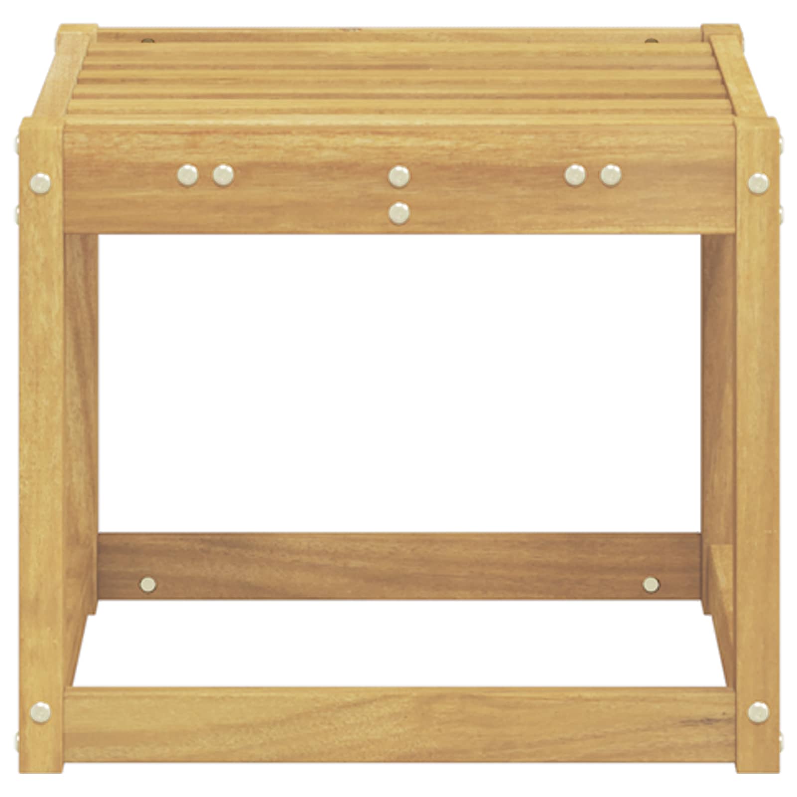 Buitenstoolbank Wit 43 x 43 x 37 cm Massief Acaciahout image 4
