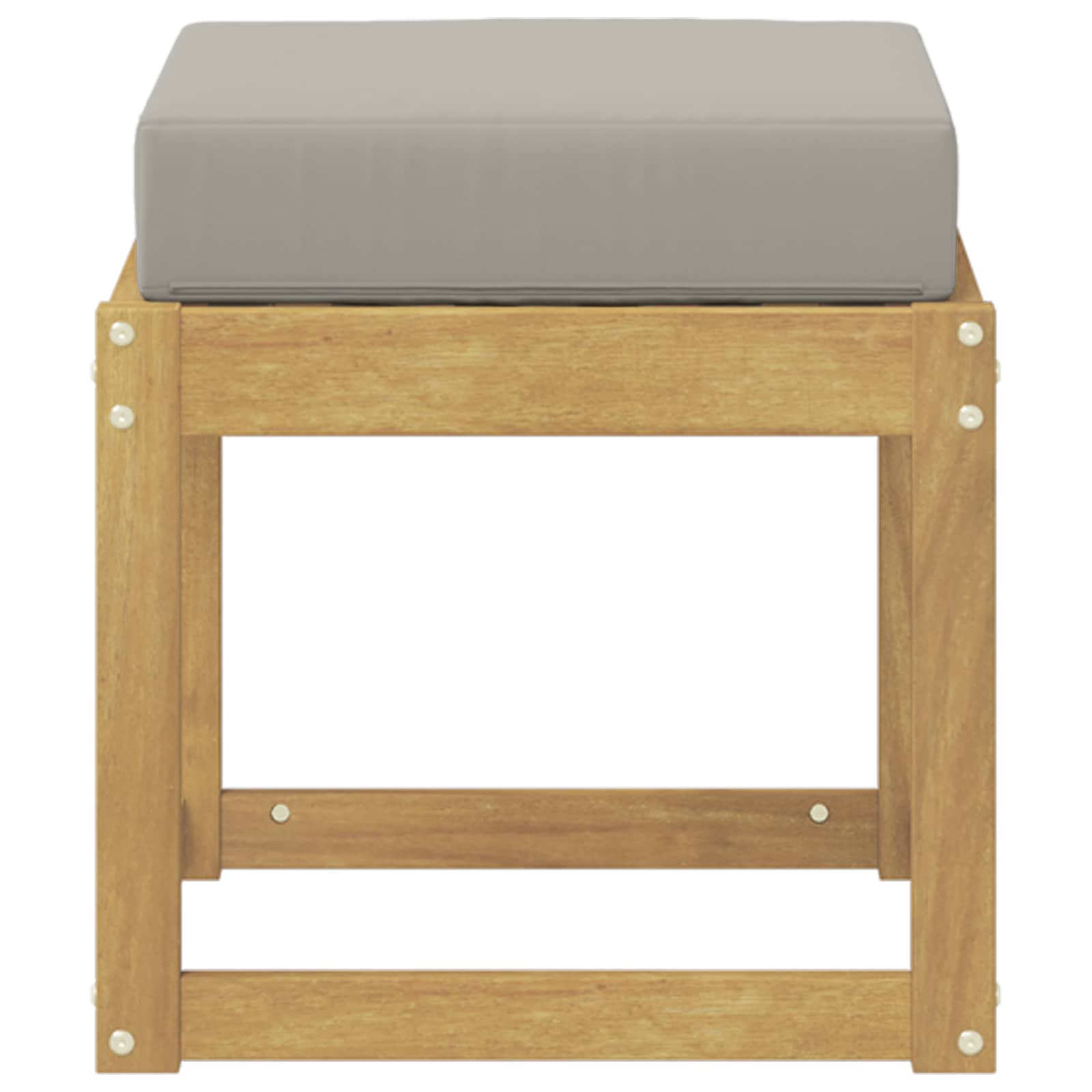Buitenstoolbank Wit 43 x 43 x 45 cm Massief Acaciahout image 3