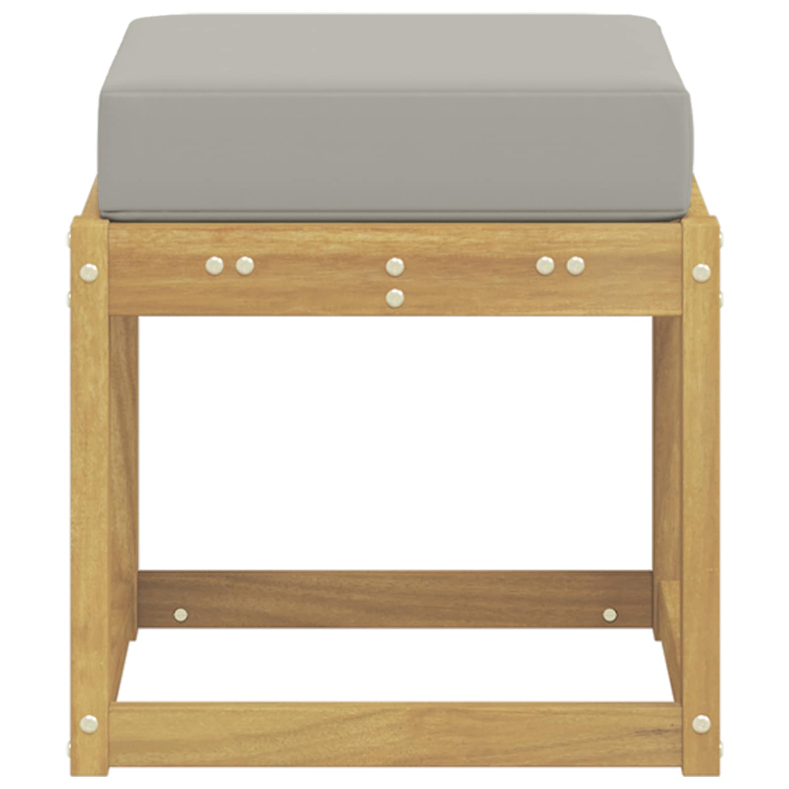 Buitenstoolbank Wit 43 x 43 x 45 cm Massief Acaciahout image 4