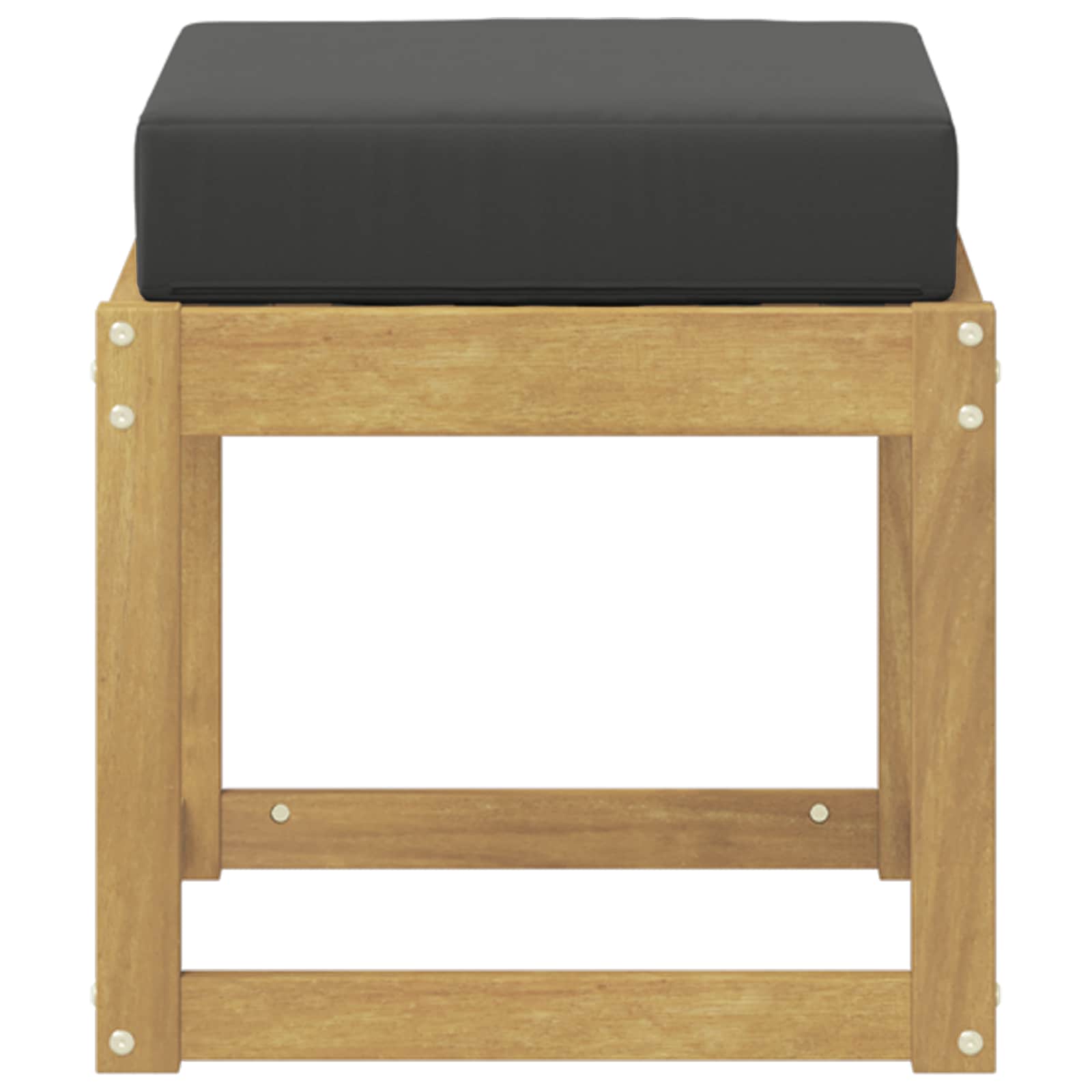 Buitenstoolbank Wit 43 x 43 x 45 cm Massief Acaciahout image 3