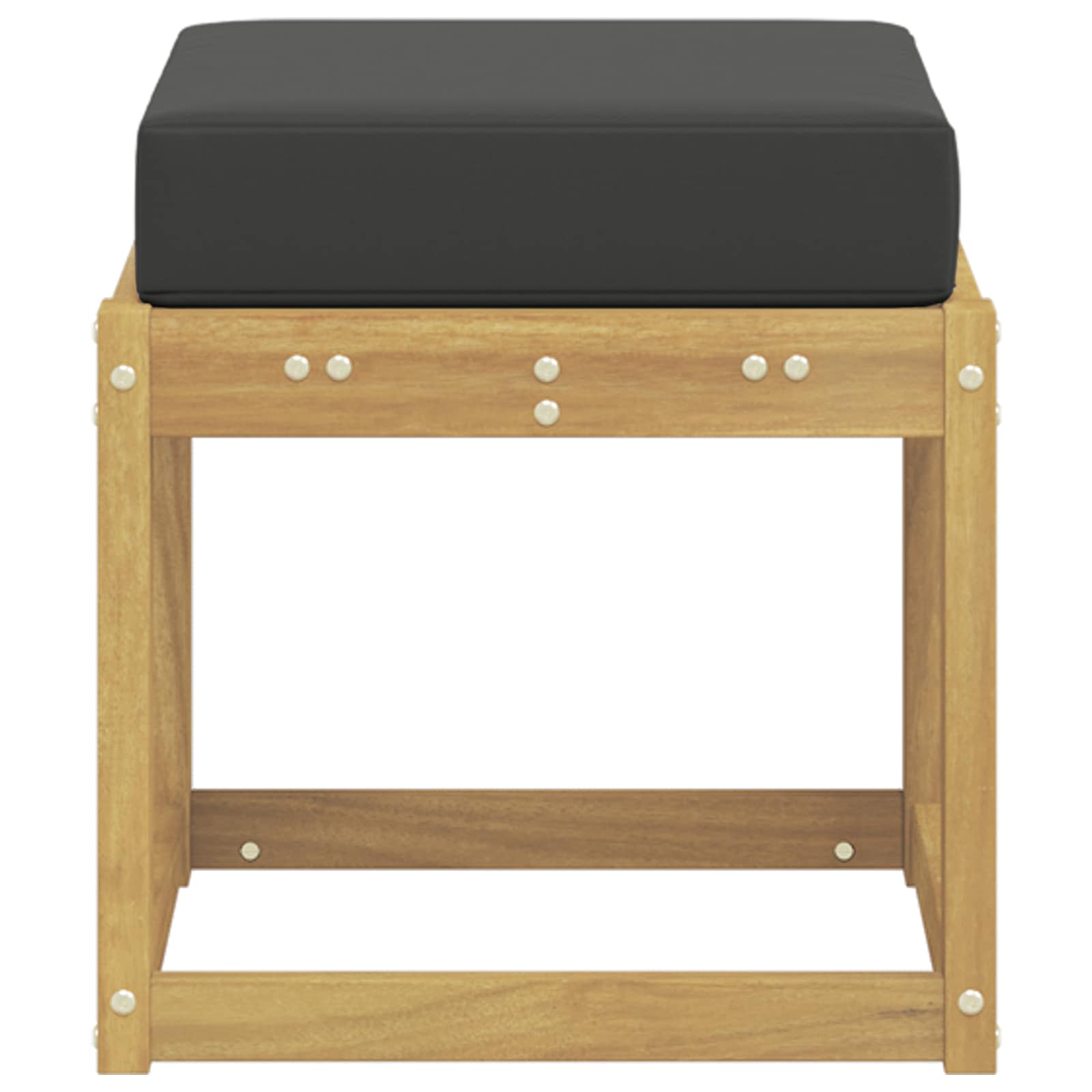 Buitenstoolbank Wit 43 x 43 x 45 cm Massief Acaciahout image 4