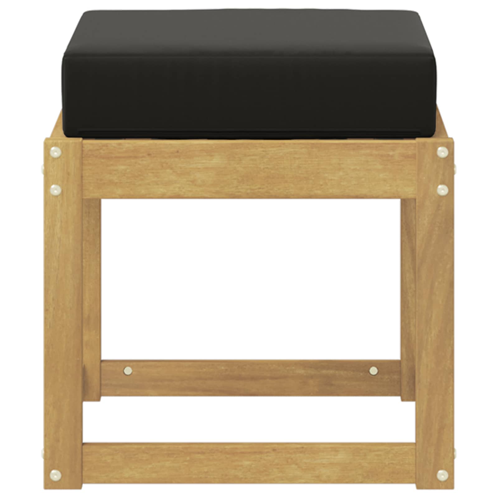 Buitenstoolbank Wit 43 x 43 x 45 cm Massief Acaciahout image 3