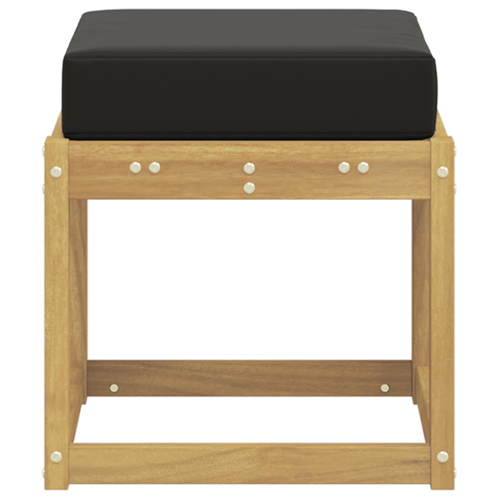 Buitenstoolbank Wit 43 x 43 x 45 cm Massief Acaciahout image 4